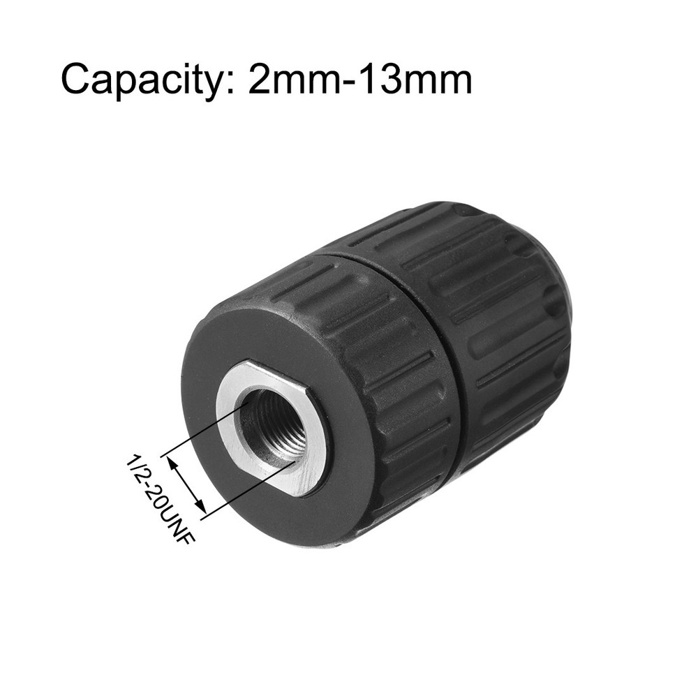 Drill Chuck 1/2" Keyless Drill Chuck Conversion Adapter Tools 2-13mm Drill Bits