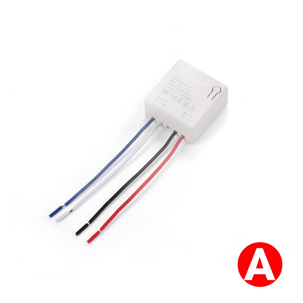 Smart Switch Light Wireless RF-433Mhz Wall Panel Switch Remote-Control Receiver