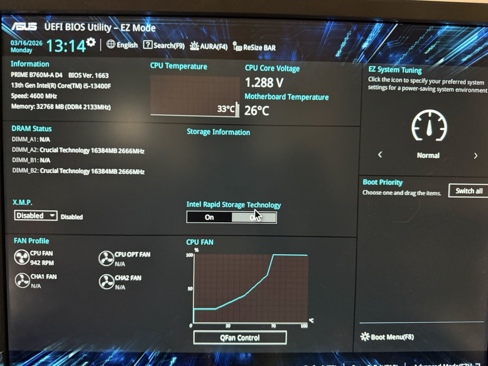 CPU + Motherboard Combo - Intel® Core™ i5-13400F + ASUS Prime B760M-A D4