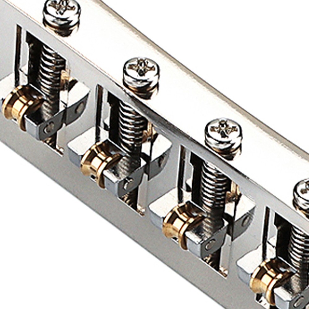 Roller Saddle Bridge Replacement Lightweight 4 String Guitar Bridge For HPGF