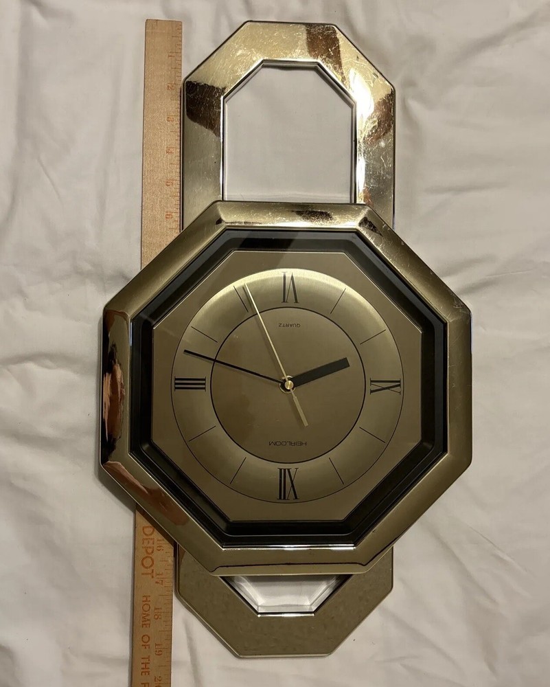 Heirloom - Quartz Wall Clock With Regulator On Bottom, Battery Run UNTESTED