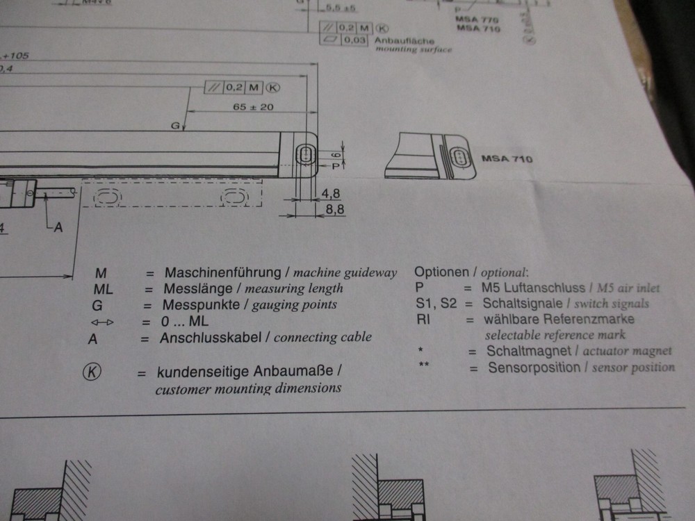 RSF Elektronik MSA 770.51-0 Linear Encoder NEW