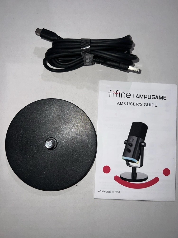 FIFINE Ampligame AM8 Dynamic USB/XLR Microphone Podcast Black Windows Mac PS5