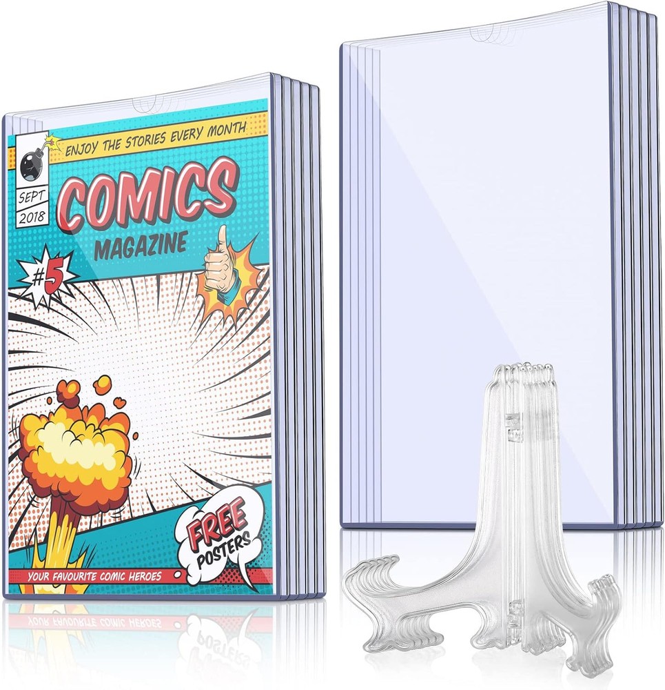 Comic Book Display Case Set, Include Sleeves and Clear clear