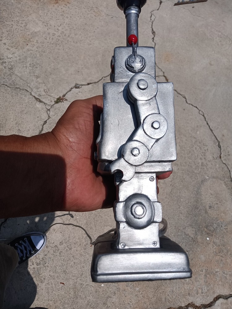 robot table top lamp sci fi