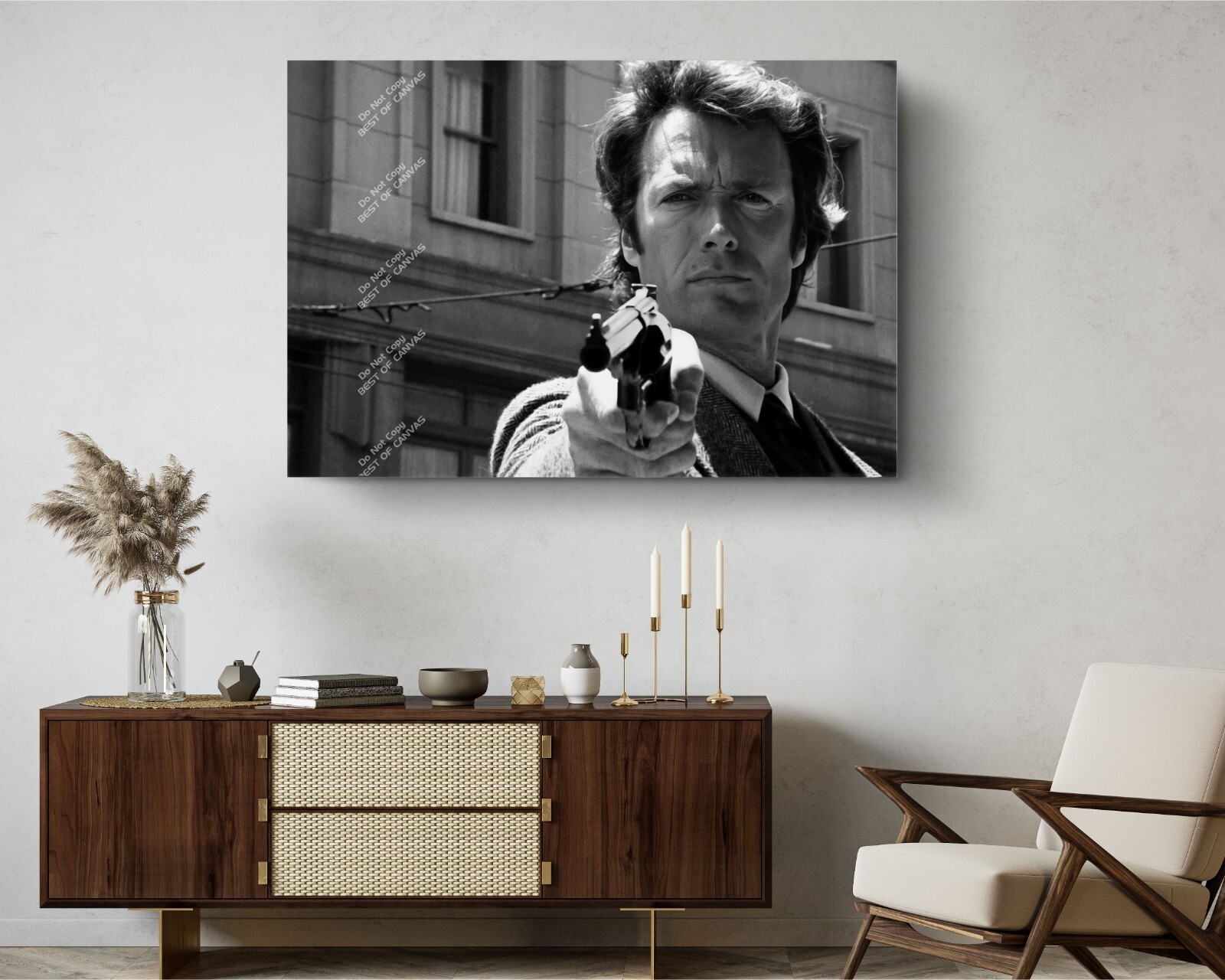Clint Eastwood Dirty Harry Movie Western Large Poster Canvas Print Art
