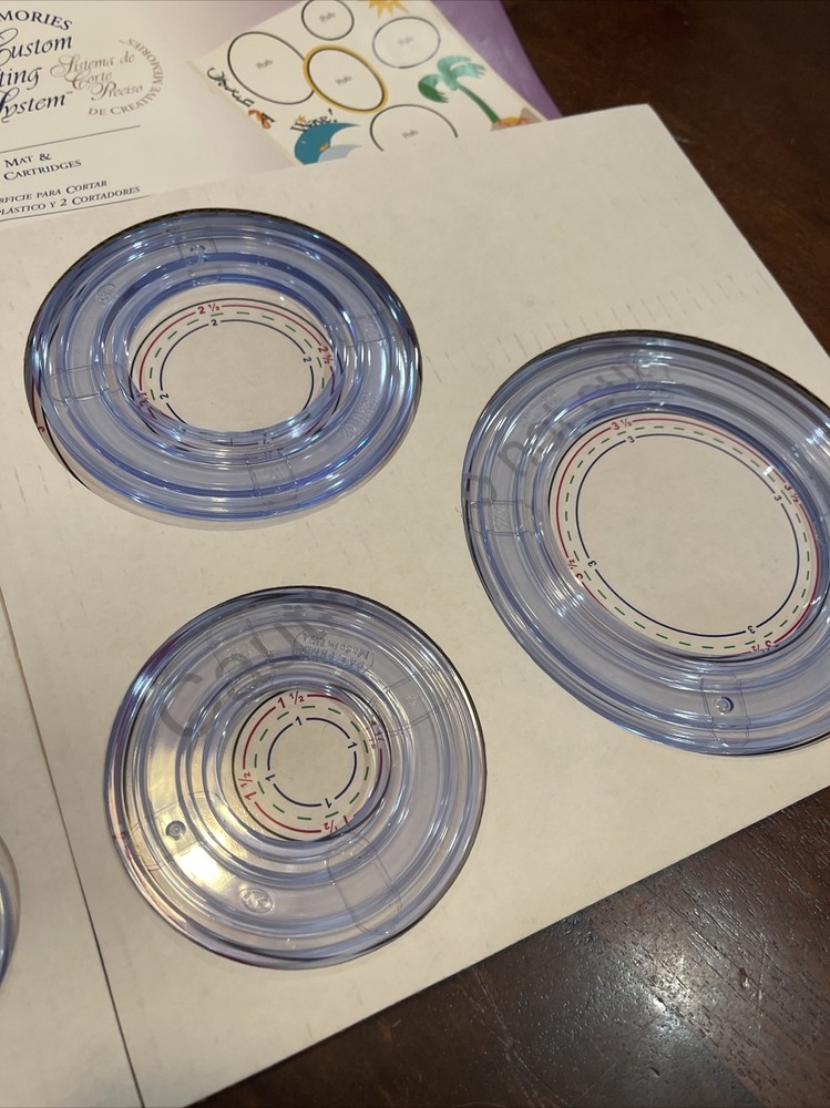 Creative Memories Custom Cutting System Patterns Templates Circles Ovals Lot