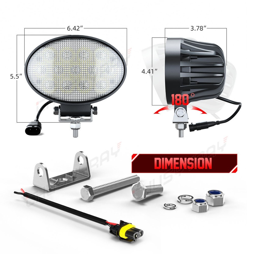 LED Work Light Flood Headlight AL150478 For Cotton Pickers & Sprayers 4710