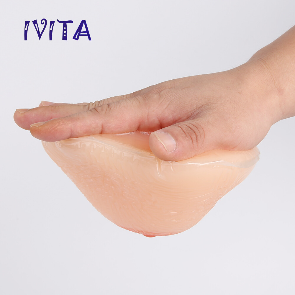 Full Silicone Breast Forms AA-FF Cup Self-Adhesive Triangle Breasts Crossdresser