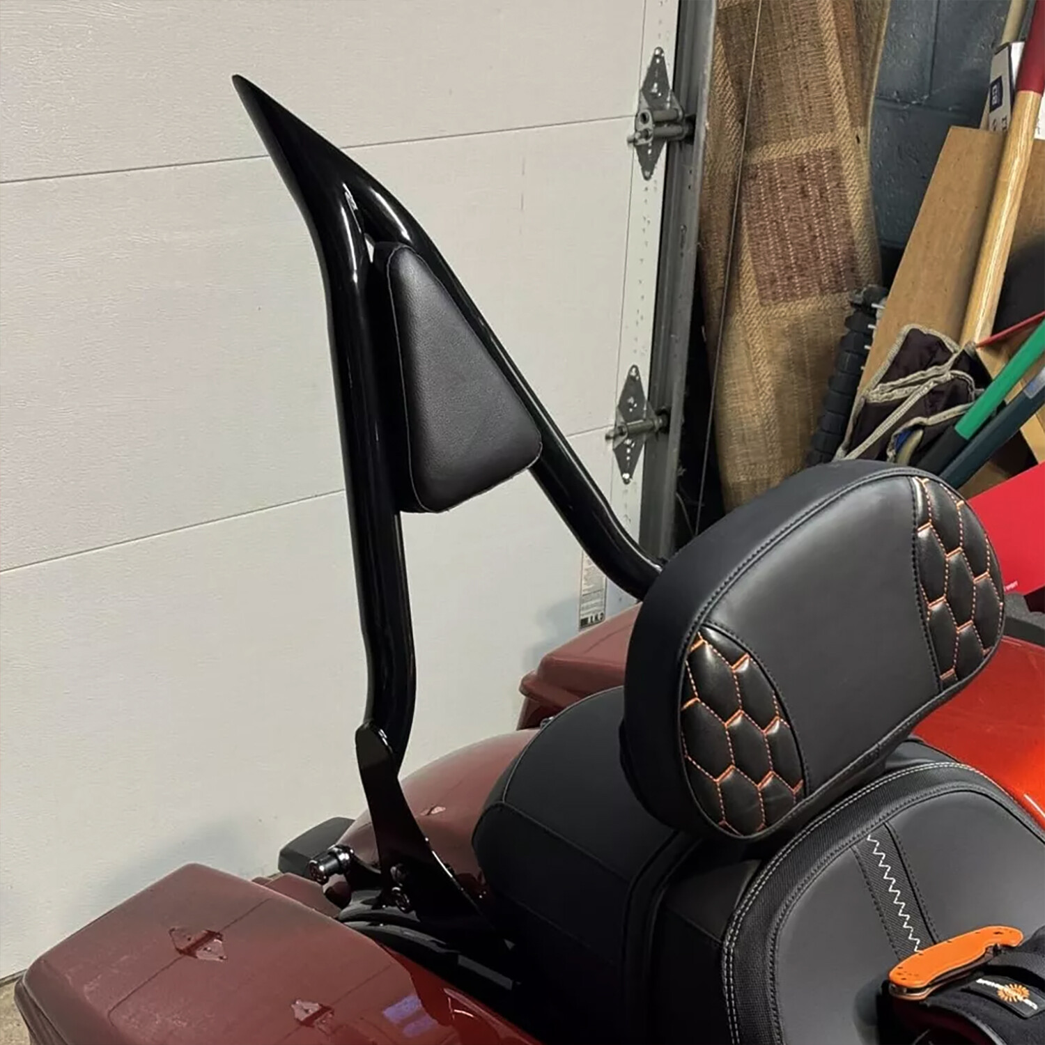 22" Passenger Backrest Sissy Bar For Harley Touring Road Street Glide 2009-2025