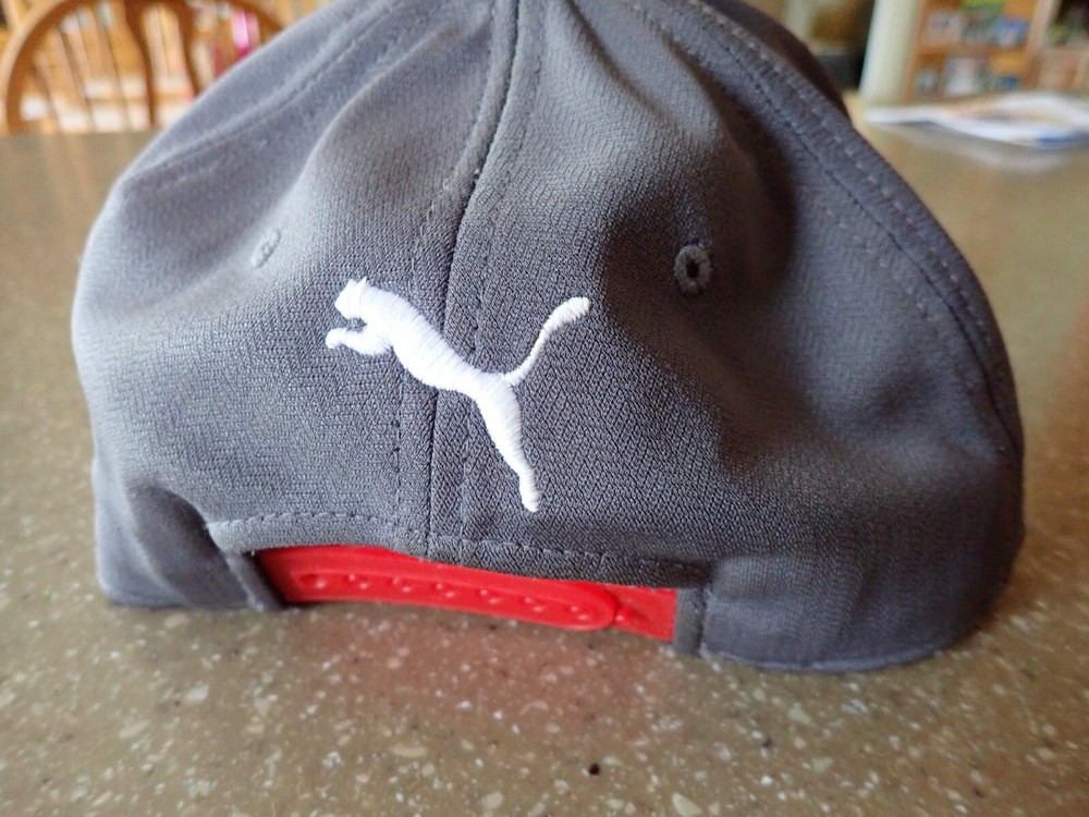 Rare Puma Golf “Script” Hat Adjustable by Yupoong Flexfit Tech