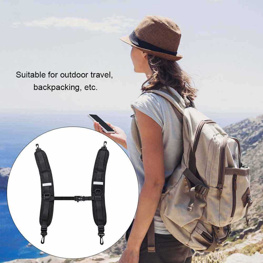 Comfortable Adjustable Backpack Shoulder Straps 2pcs for Camping Travel