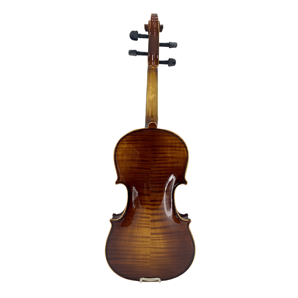 4/4 Violin Solid Flamed Maple Back and Spruce Top Handmade for Beginning Student