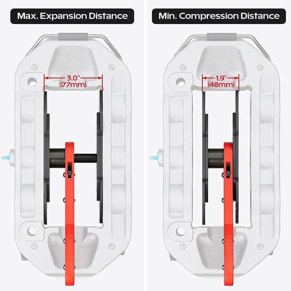 Disc Brake Pad Spreader 360° Piston Compressor Installation Caliper Press Tool