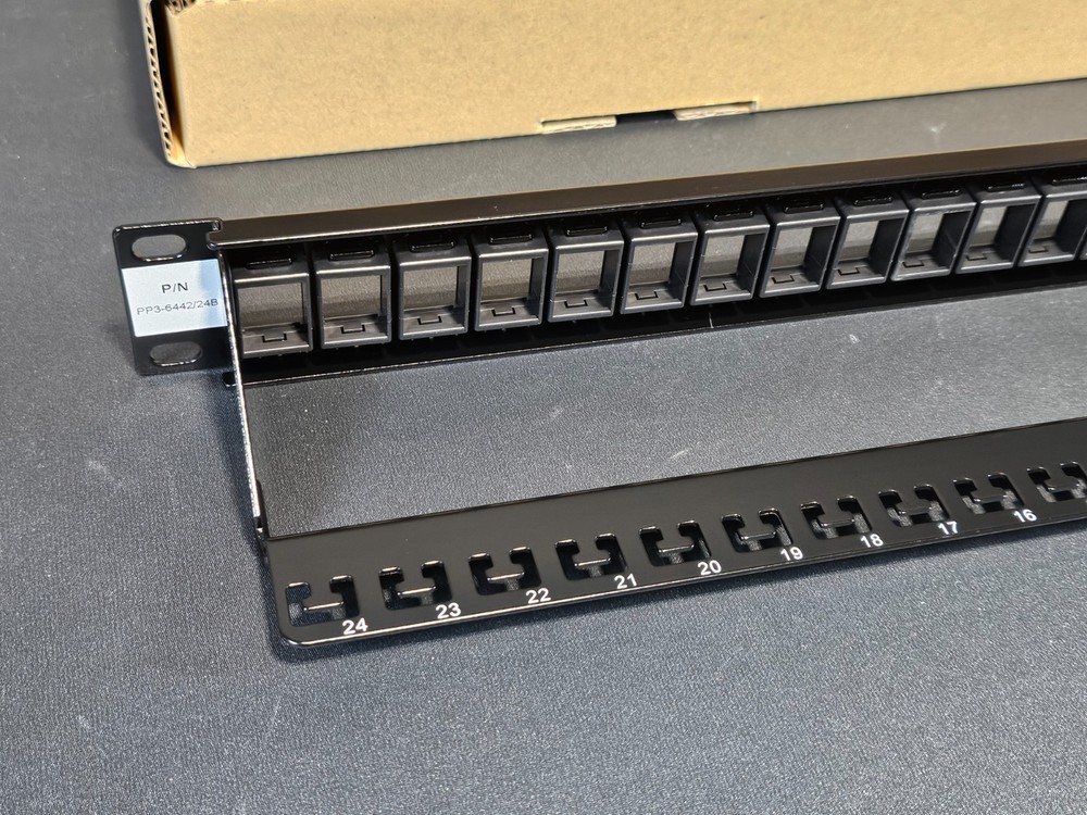 24 Port Cat6A Keystone Patch Panel