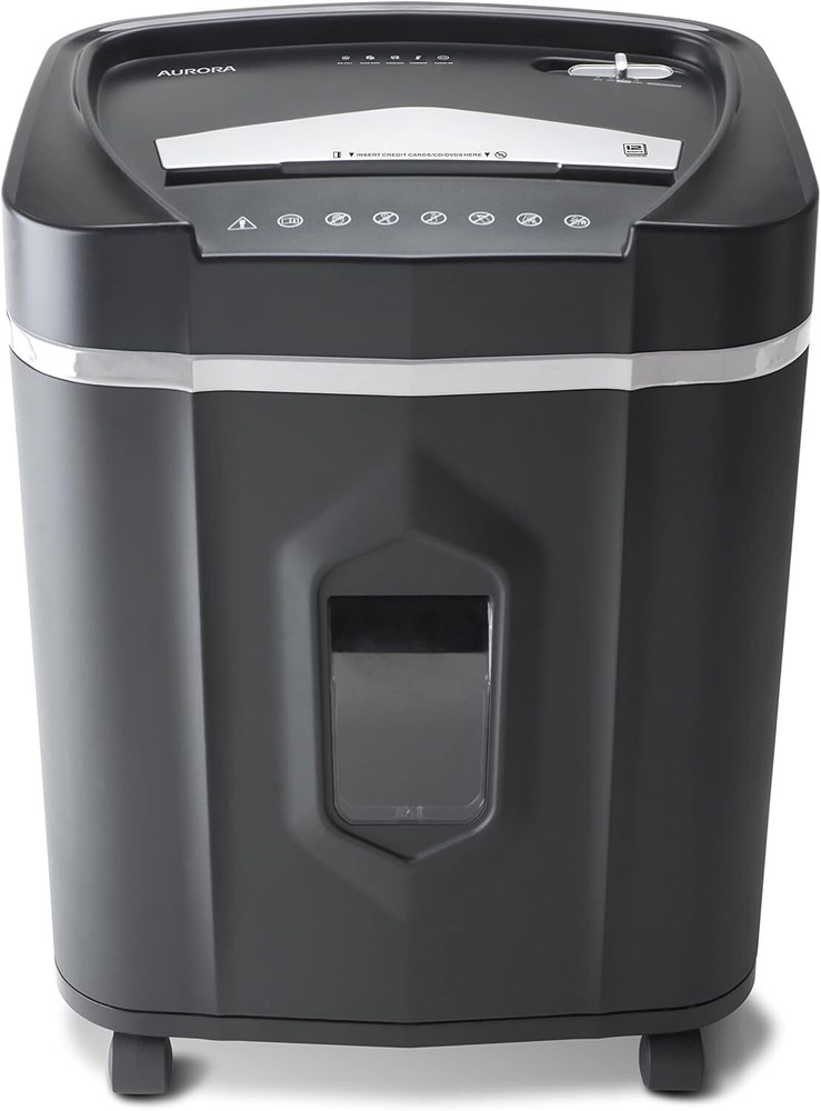 Aurora Professional Grade High Security 12-Sheet Micro-Cut Gray, Black
