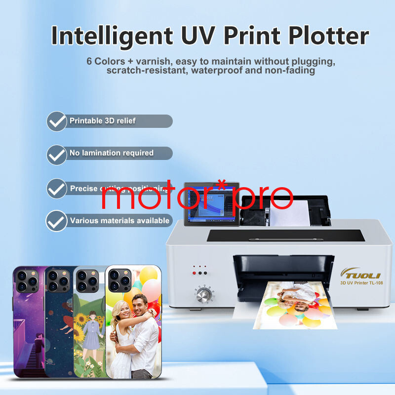 Mini Small A4 UV Flatbed Printer inkjet UV 3D Printer Phone Back Sticker Case