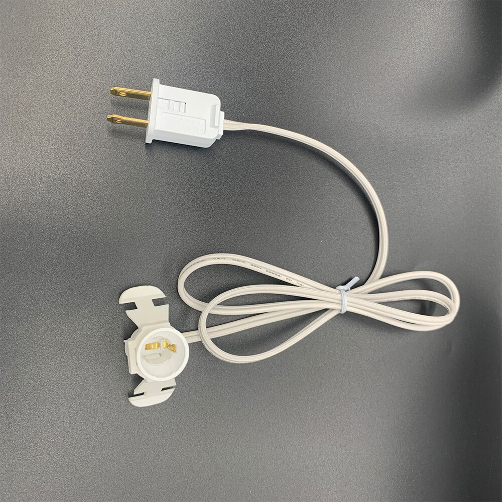 2-Pack Lamp Socket Cord with E12 Head, Replacement Wire for Home Lamps