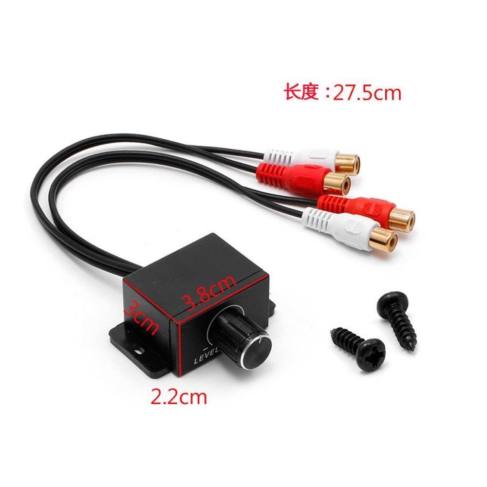 Universal RCA Level Controller Car Audio Amplifier Audio Adjuster Control Knob
