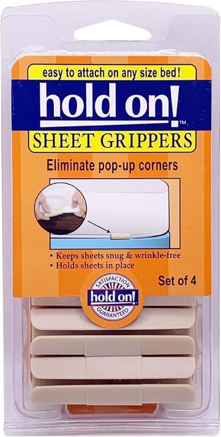 Versatile Sheet Holders – 4 Count Grippers for Any Mattress Size, Easy Set-Up