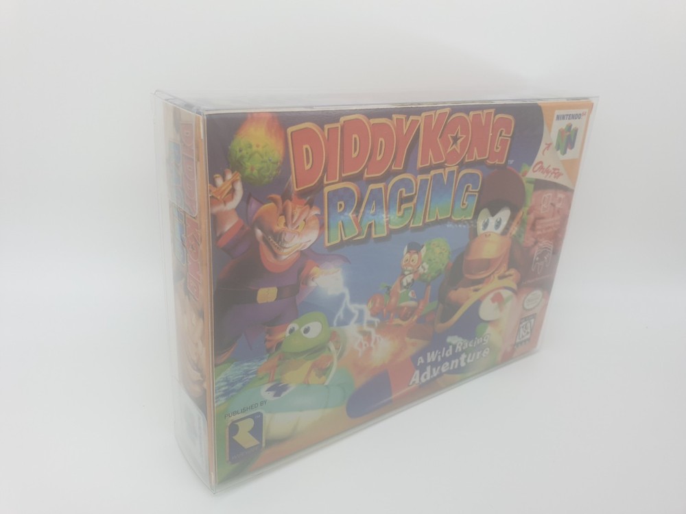 DIDDY KONG RACING BOX - N64 - REPLACEMENT BOX WITH INSERT TRAY + CLEAR CASE