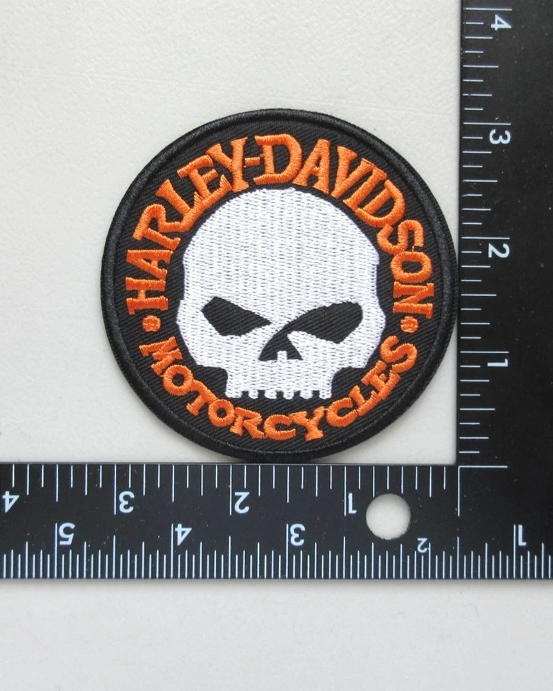 SKULL MOTORCYCLES BIKERS VEST JACKET 3" ROUND EMBROIDERED IRON ON PATCH
