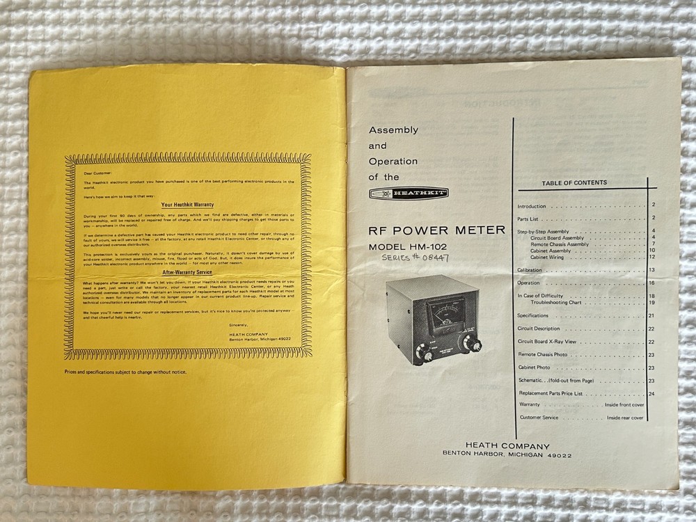 Heathkit HM-102 Assembly & Operation Manual