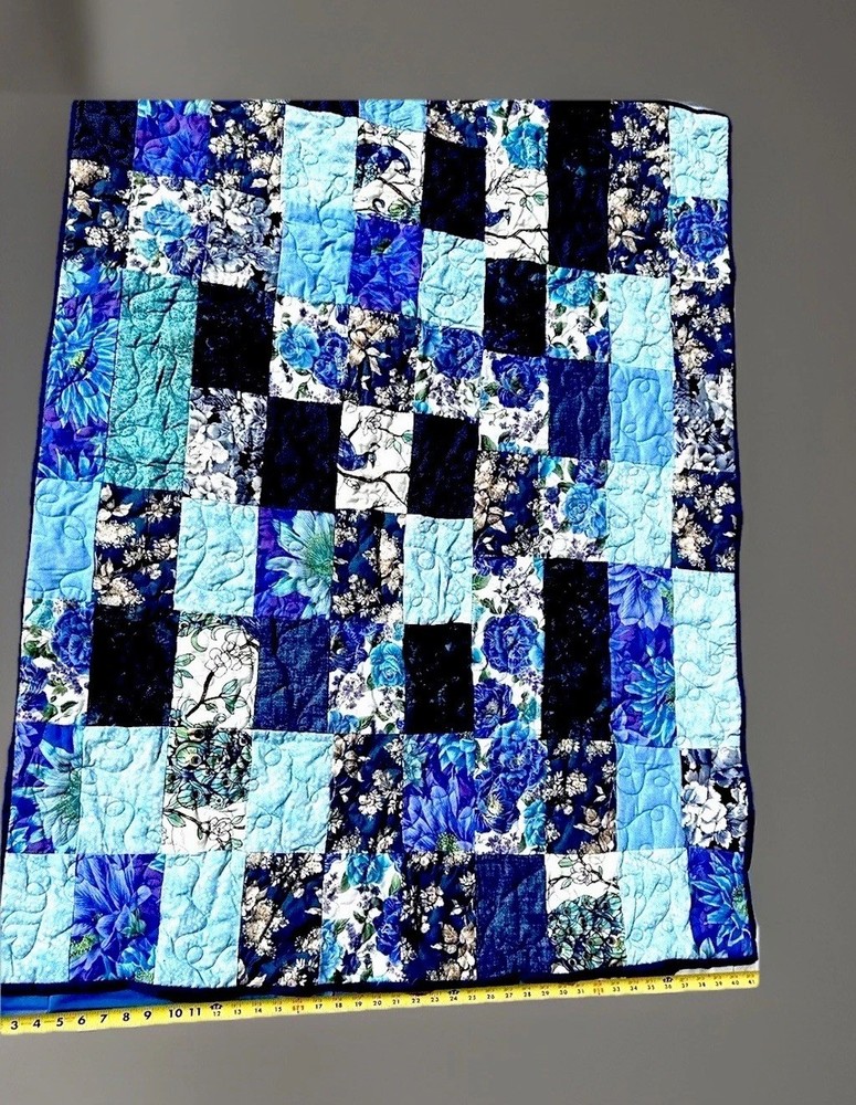 Handmade Patchwork Quilt 53” L x 41” W