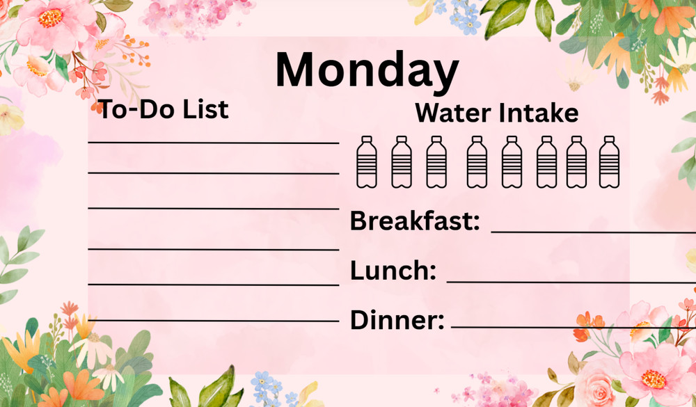 Your Daily Planner! Monday-Sunday