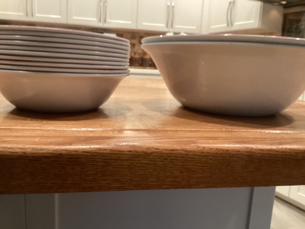 Flamingo Serving Bowls. 2 Large, 10 Small