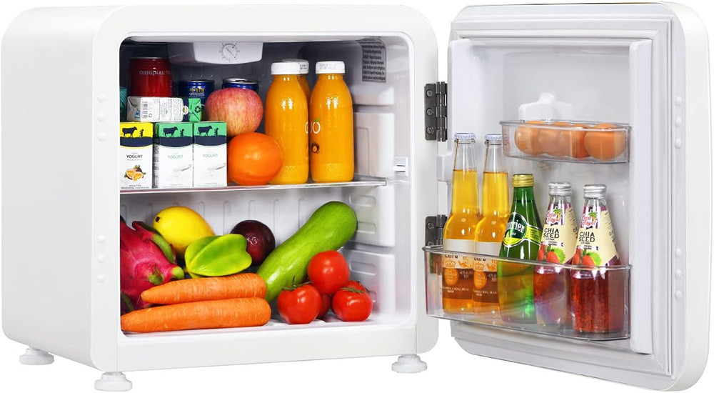 1.6 Cu.Ft Mini Fridge, Compact Refrigerator with Auto Defrost, Single Reversible