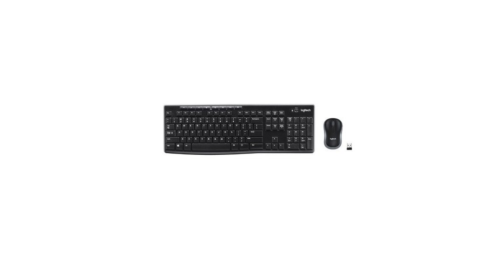 Logitech Wireless Keyboard & Mouse Bundle Black USB Receiver QWERTY