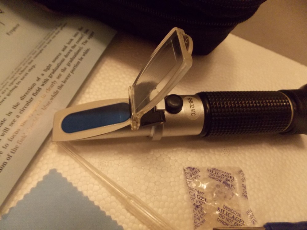 Portable Brix Analog Refractometer ATC RHB-32ATC Kit Instructions Zebra Skimmer