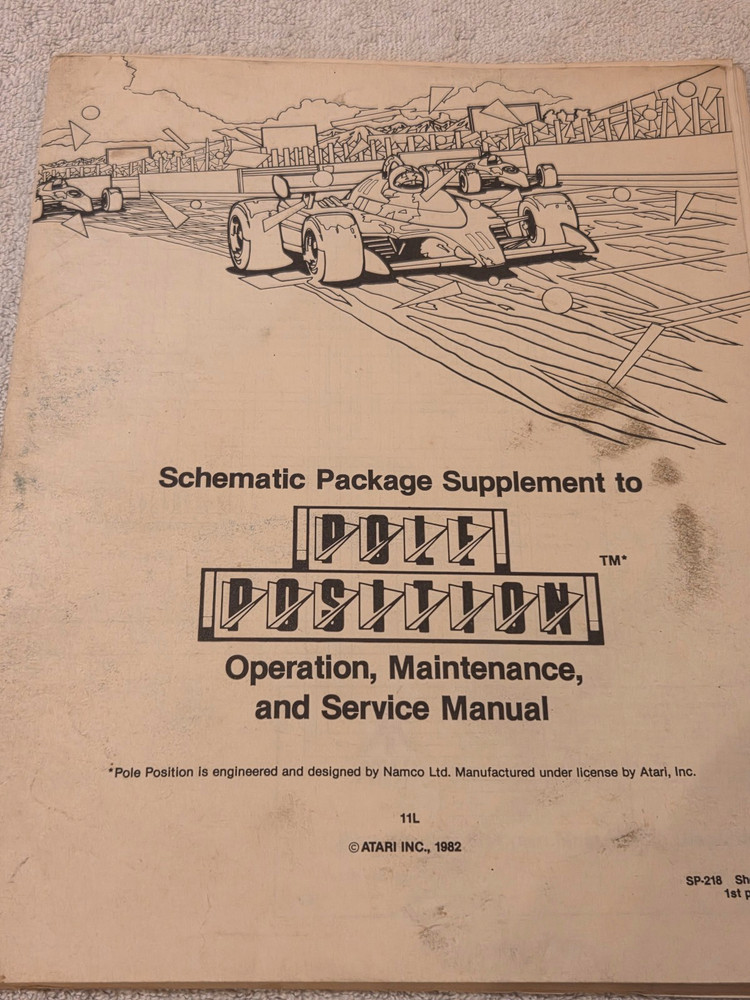 ATARI POLE POSITION SCHEMATIC PACKAGE SUPPLEMENT TO MANUAL 1st Edition 1982
