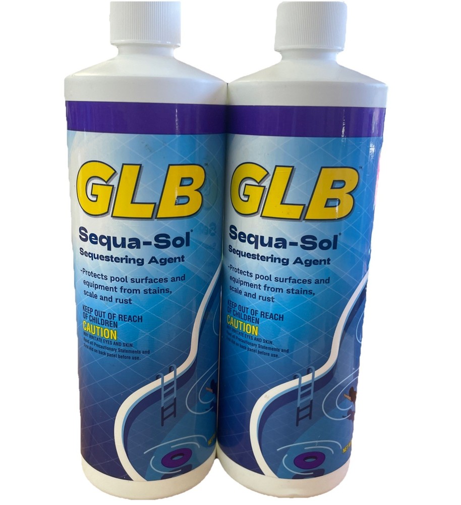GLB 71016A-02 Sequa-Sol Sequestering Agent Pool Stain Preventer, 1-Quart, 2-Pack