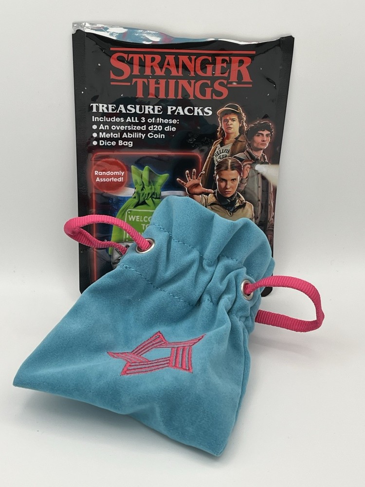 Stranger Things Treasure Pack Vecna Coin, Oversized Bicycle D20. D&D