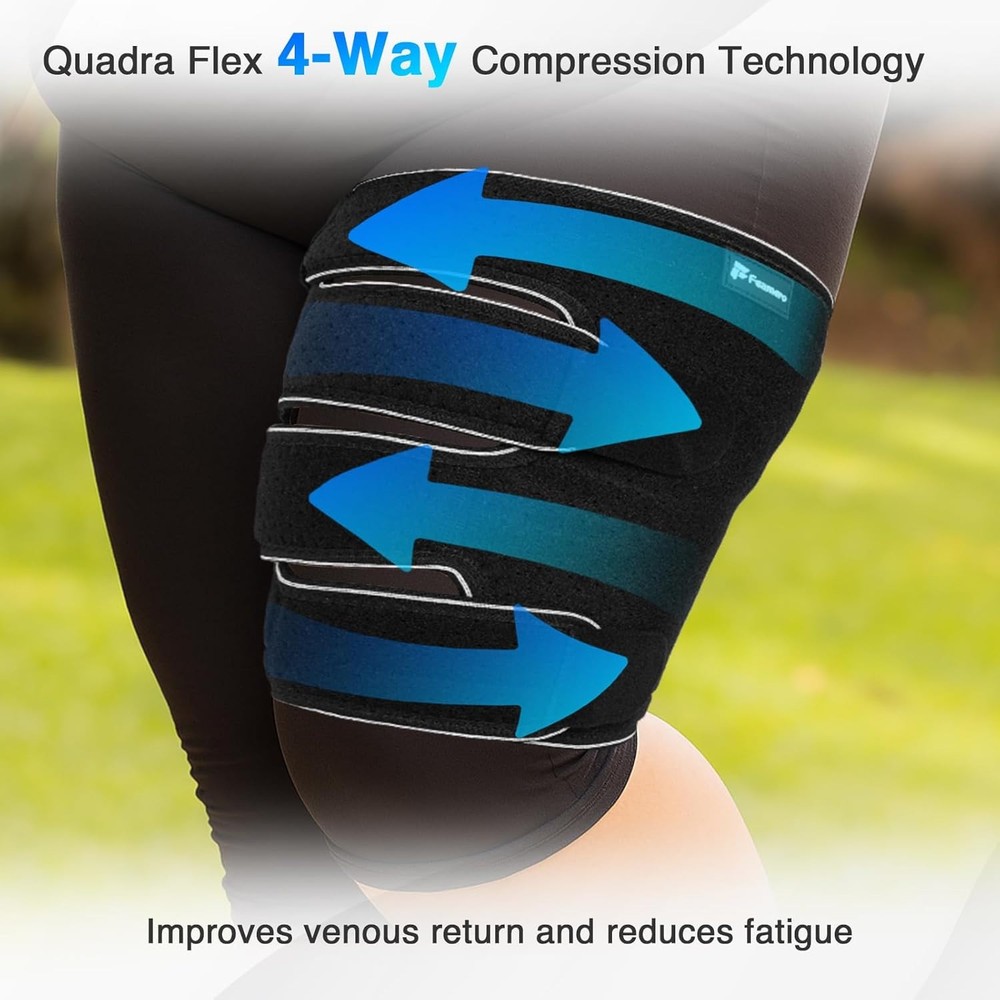 Plus Size Thigh Compression Wrap for Lymphedema & Swelling Relief, Adjustable
