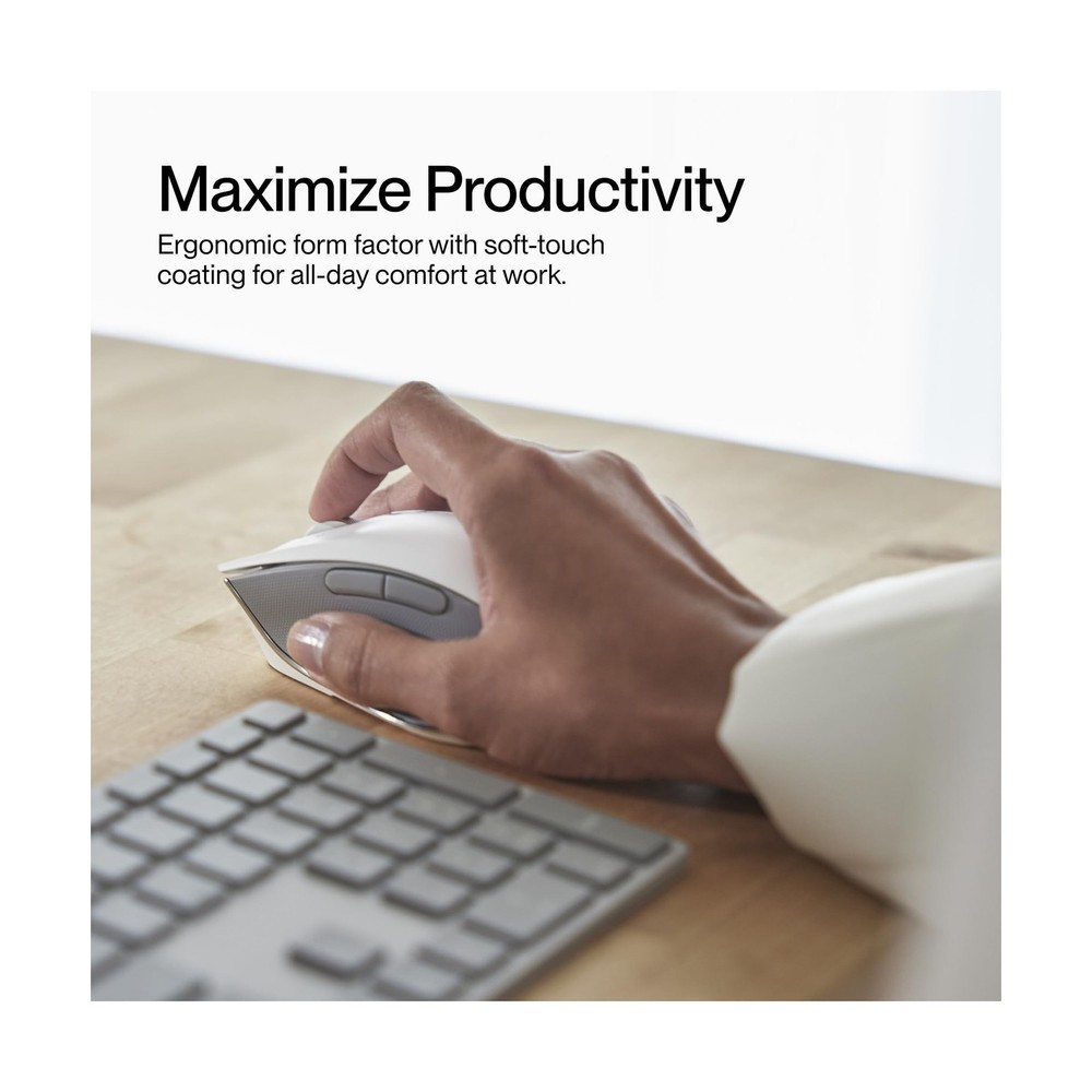 Humanscale Razer ProClick White Ergonomic Mouse, Wireless Bluetooth Compatibi...