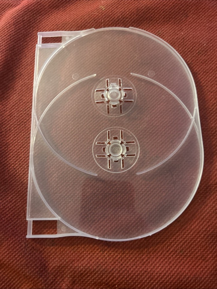 Adjustable Plastic 10 Disc Clear Case Cd Dvd Blu Ray Storage Container