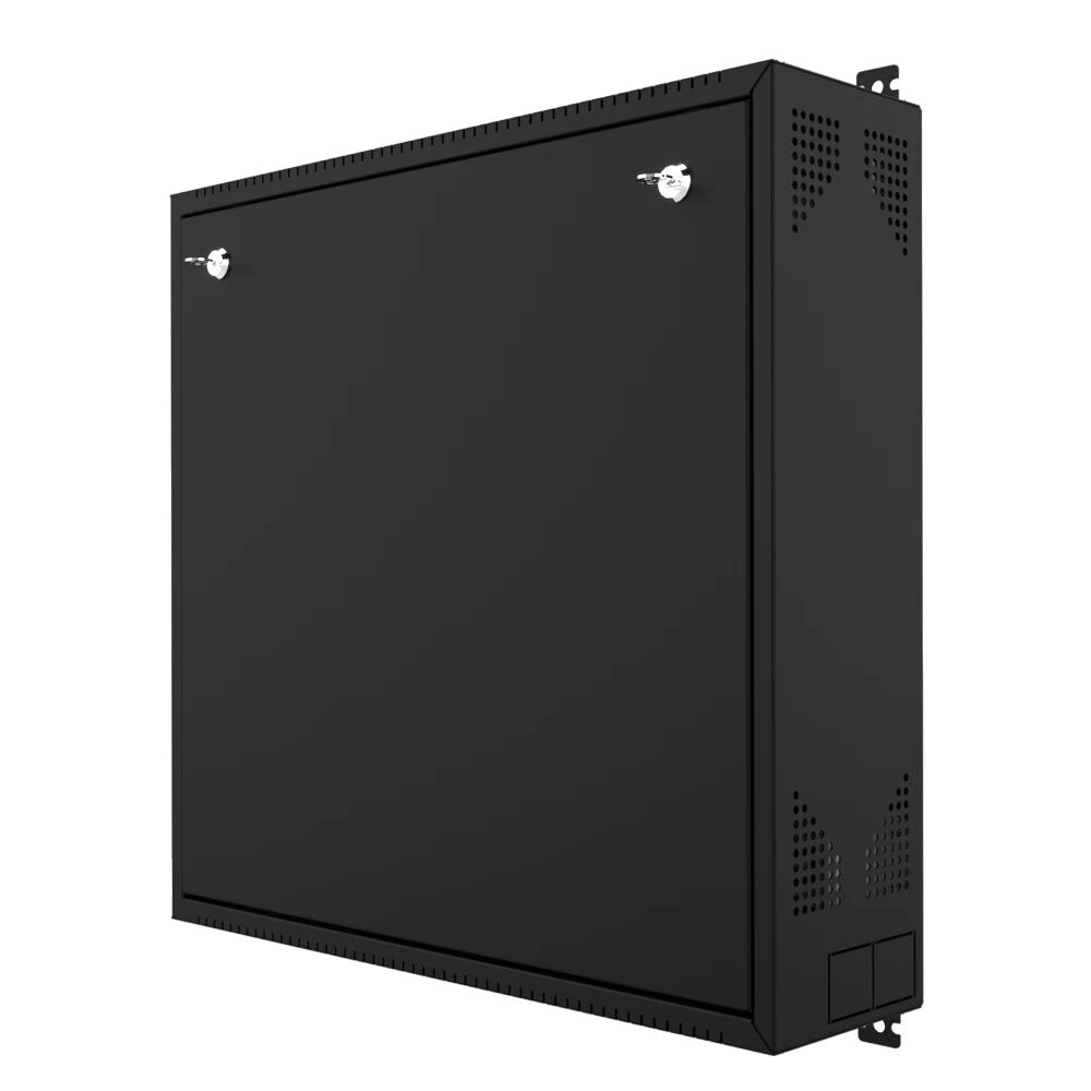 Wall Mount DVR Enclosure & Network Equipment Cabinet, Black | 1U Adjustable