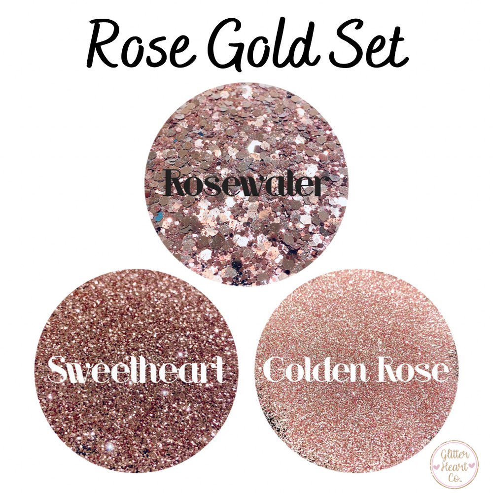 Premium Polyester Glitter Set - Rose Gold Set