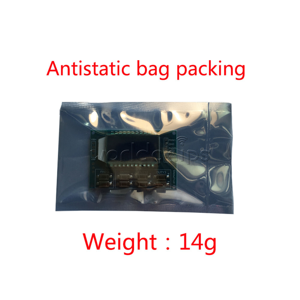 1-10x Signal Generator 3CH PWM Pulse Wave Frequency Duty Cycle Adjustable Module