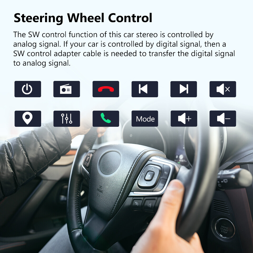 Q04SE CarPlay Android Auto 10 Double 2 Din 7"Car Stereo GPS Radio WiFi Head Unit