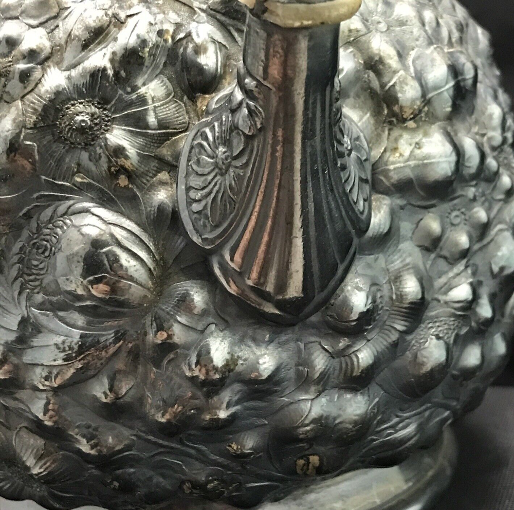 Reed & Barton Repousse Silverplated Coffeepot No Monogram