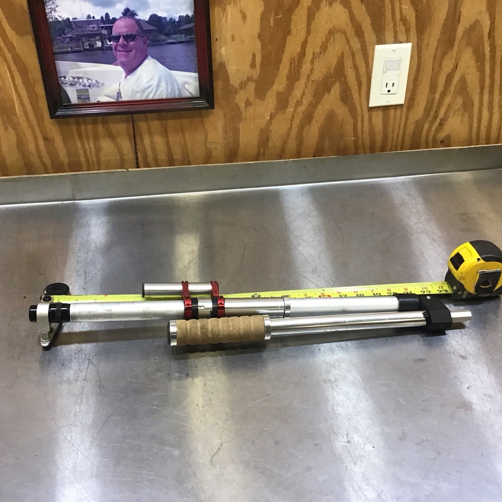 Custom built transducer pole setup Livescope active target laser