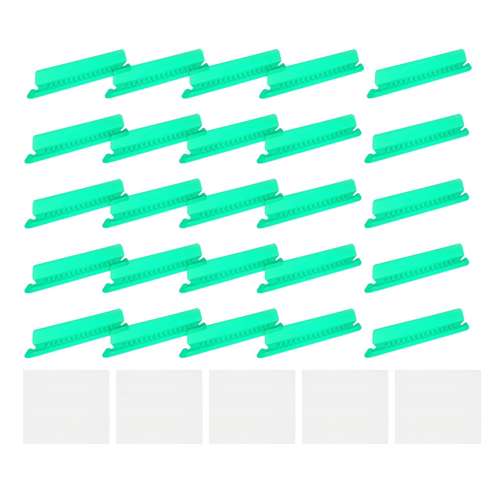 Hanging File Folder Tabs 4 Inch File Folder Tabs and Inserts Green 50Pcs