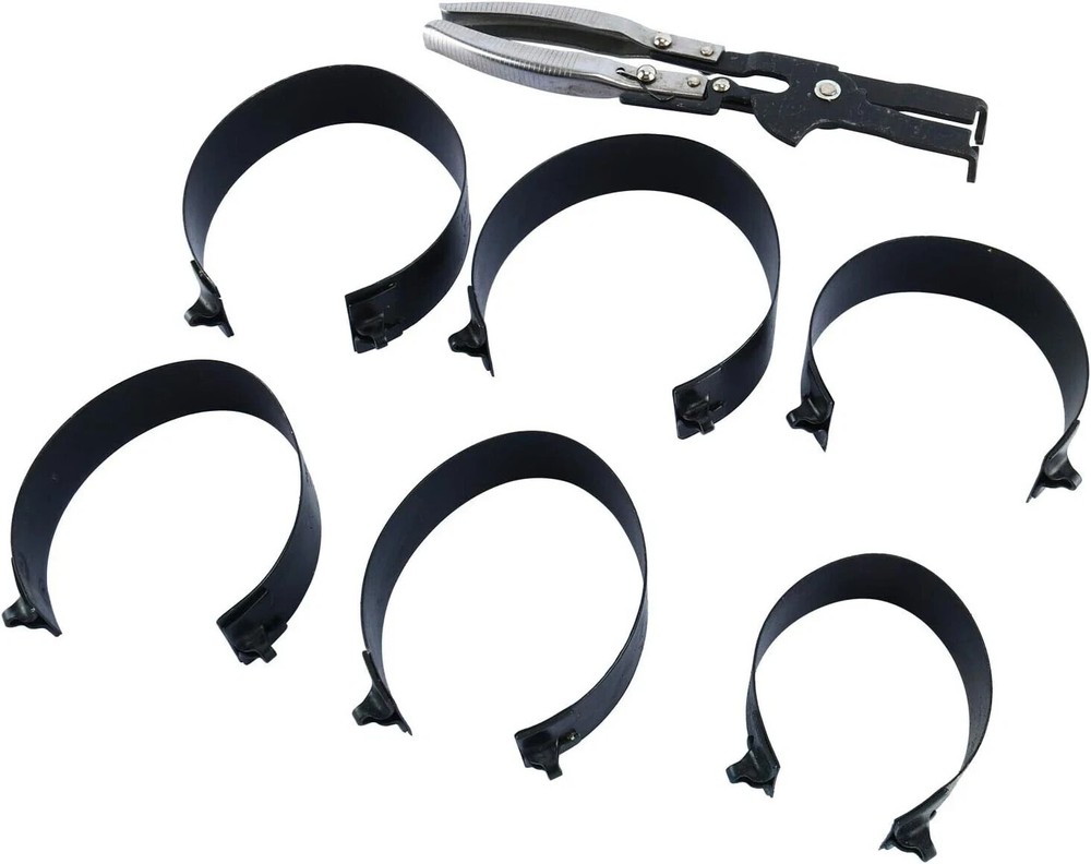 7pc Ratcheting Piston Ring Compressor Pliers Cylinder Installer Tool Set