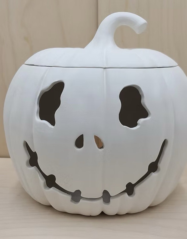 Jack Pumpkin with Lid BISQUE