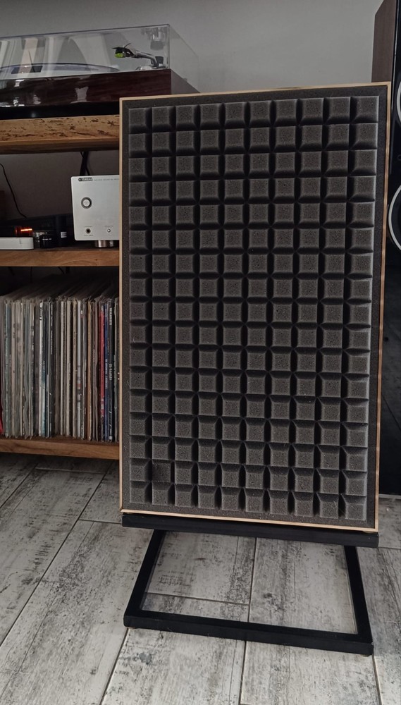 COMPLETE SET - JBL L100 ORANGE Quadrex Foam Inserts - Walnut Frames - Logo