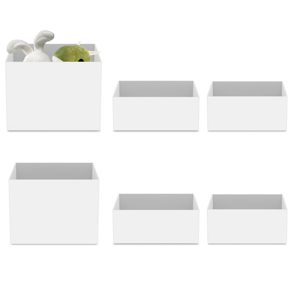 6PCS Buffet Risers, Food Risers for Buffet Table, Acrylic White Buffet Risers...